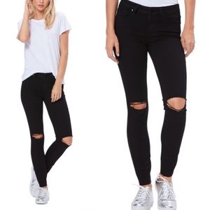 PAIGE black Verdugo ankle distressed skinny  28